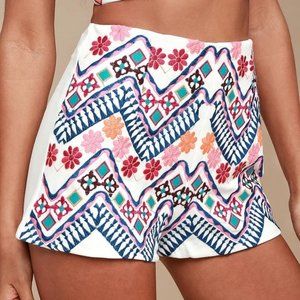 Lulu’s Rhythm is Gonna Get You Boho Shorts -Medium